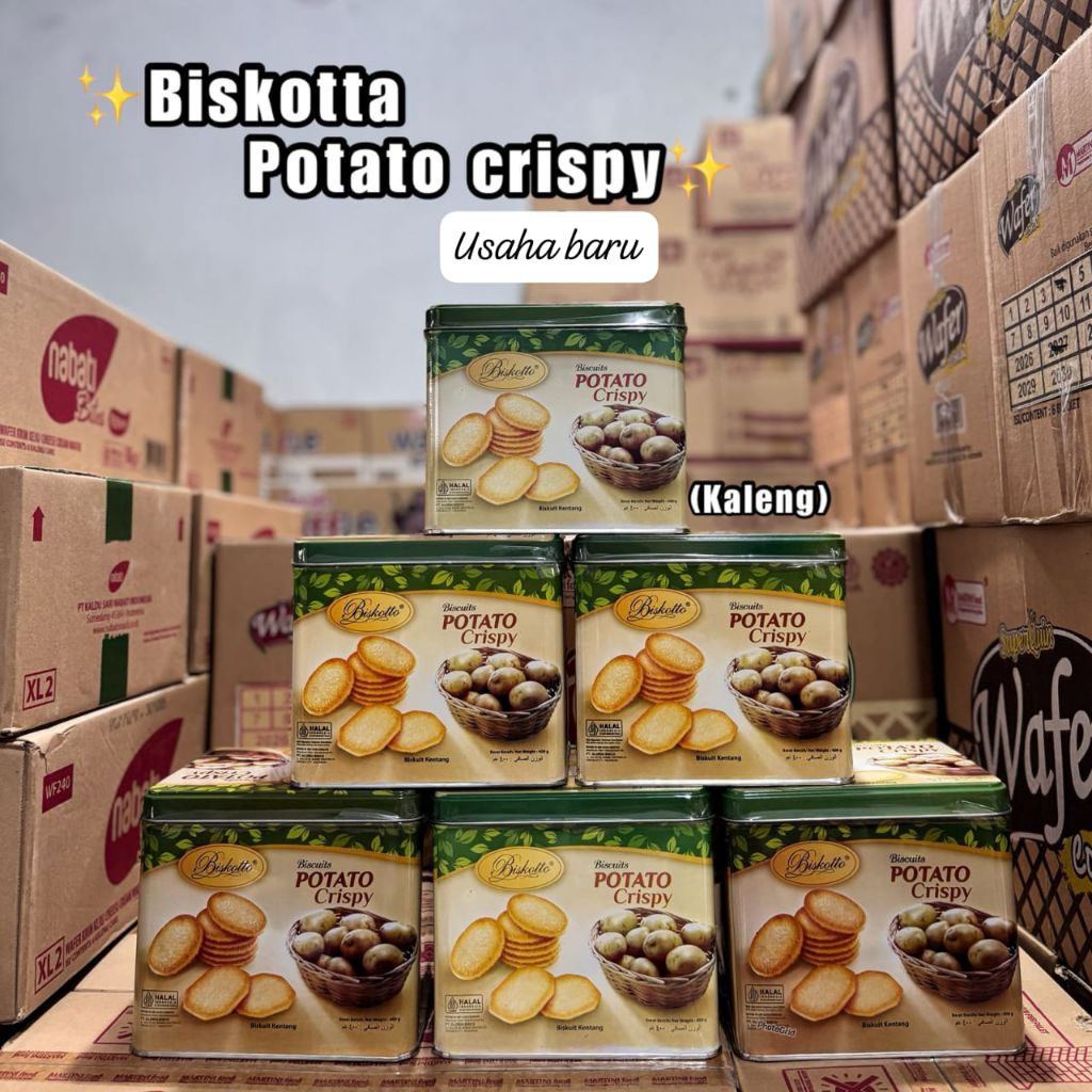 BISKOTTO POTATO CRISPY KALENG