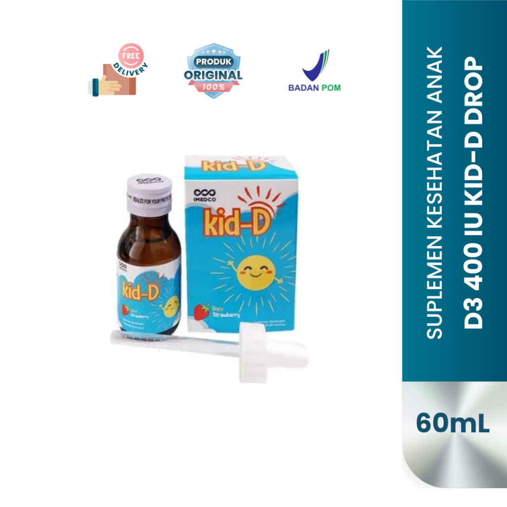 Kid D Syrup 60ml Vitamin D3 400 IU Untuk Anak