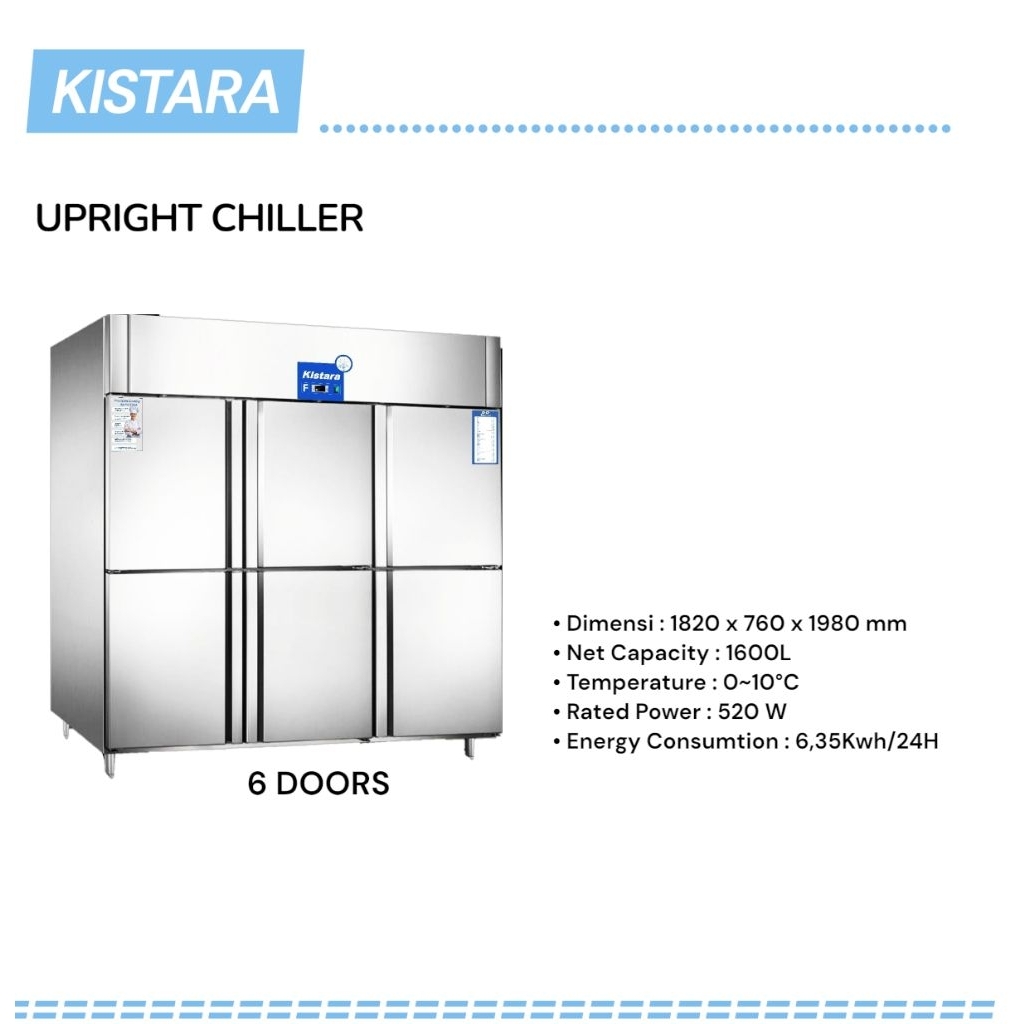 UPRIGHT CHILLER 6 DOORS