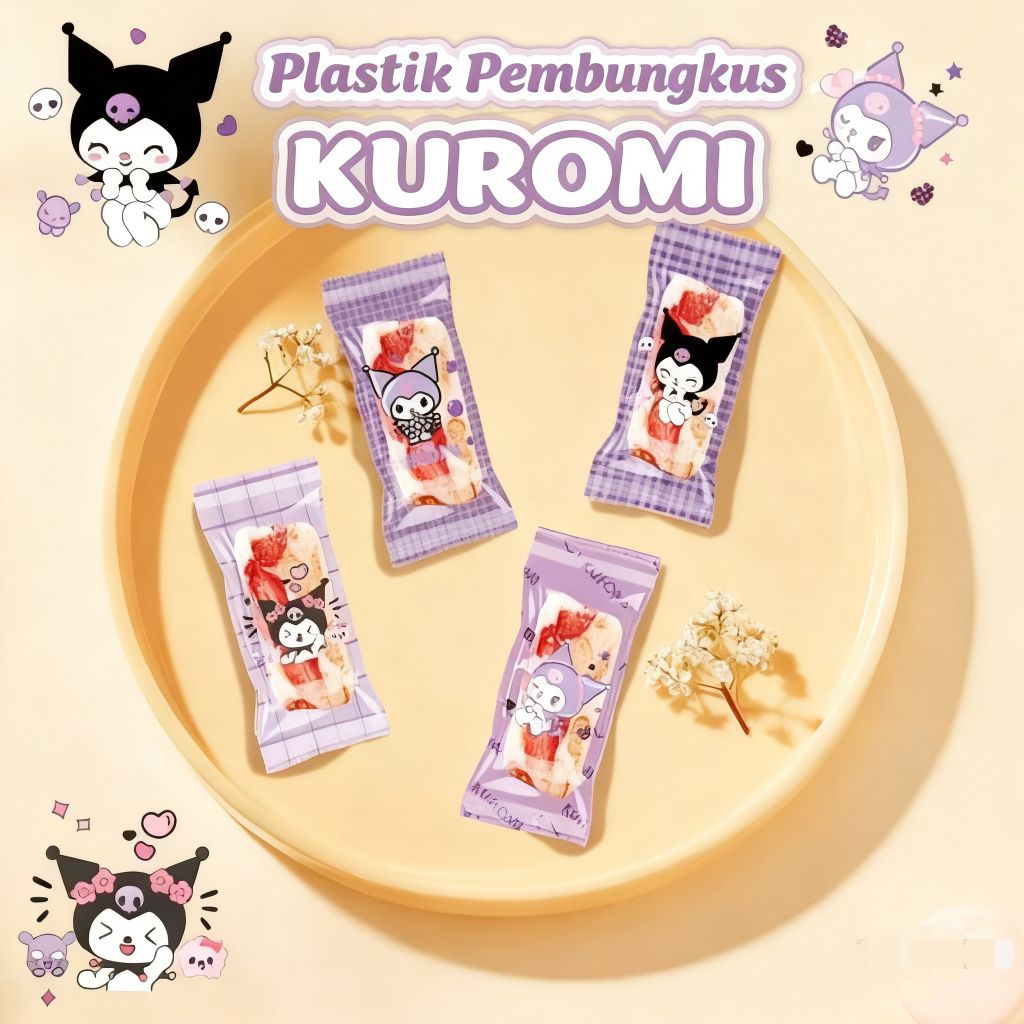 Plastik Nougat Permen Lucu 4x9cm Plastik Sealer Permen Plastik Kue Kering Plastik Makanan Plastik Ke