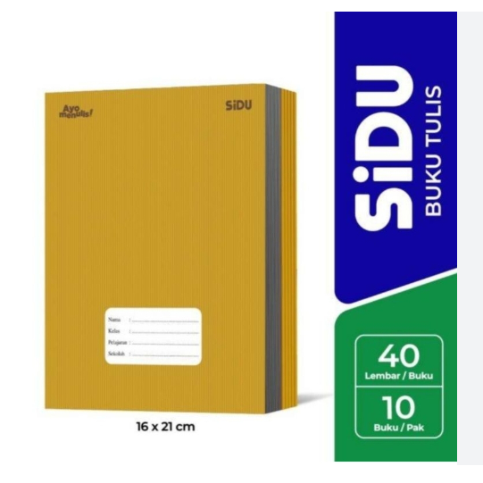 Buku Tulis Sidu Sinar Dunia Motif Kraft 40 Lembar (Per Pack Isi 10 Pcs Buku)
