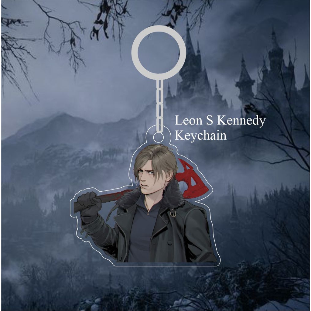 Leon S Kennedy Requiem Keychain Strap Phone Gantungan Kunci Resident Evil Requiem Leon