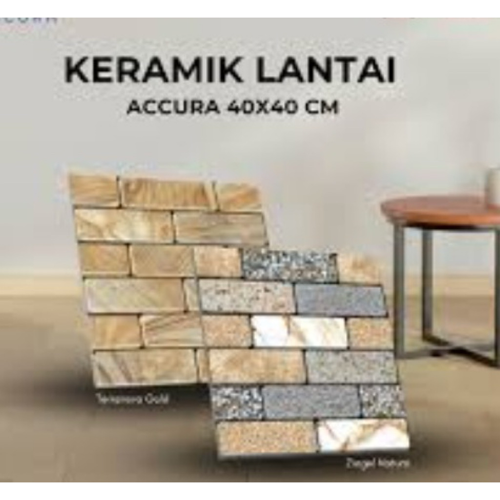 Mulia Keramik / Keramik Motif Bata Terranova Gold 40x40