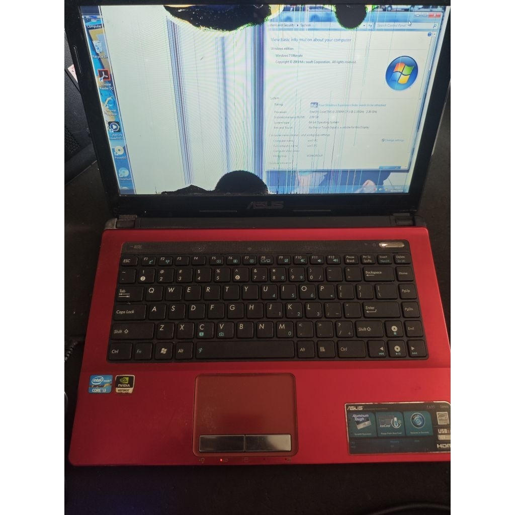Laptop Asus A43S Core i3 Minus