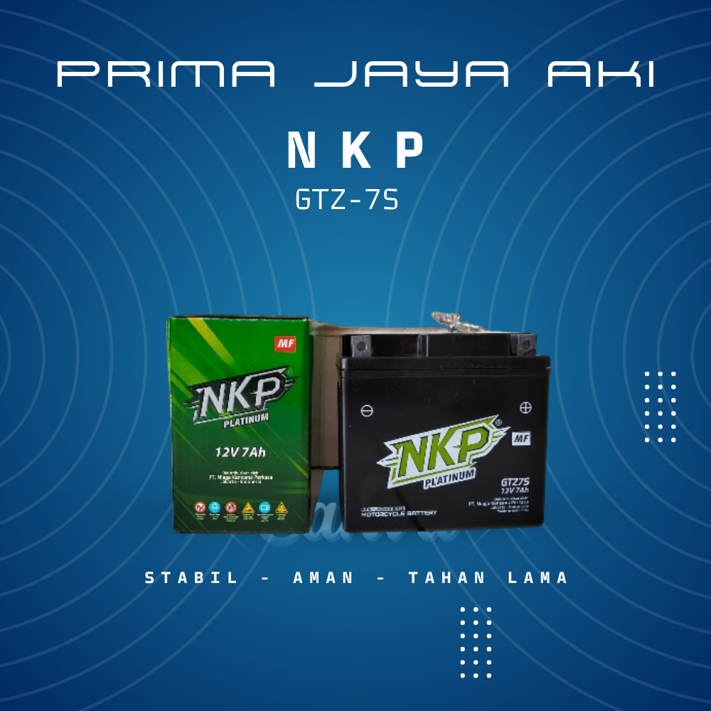 Aki Motor Aki Kering GTZ-7S MF ( GTZ-6V, PCX, Vario 125/150 ), Merk : NKP