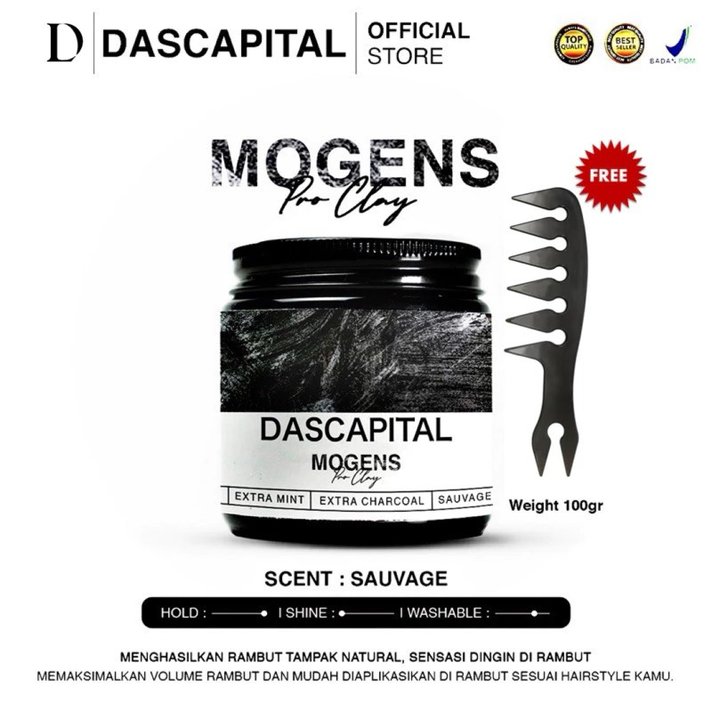 DASCAPITAL POMADE FREE SISIR / CLAY / WATER BASE