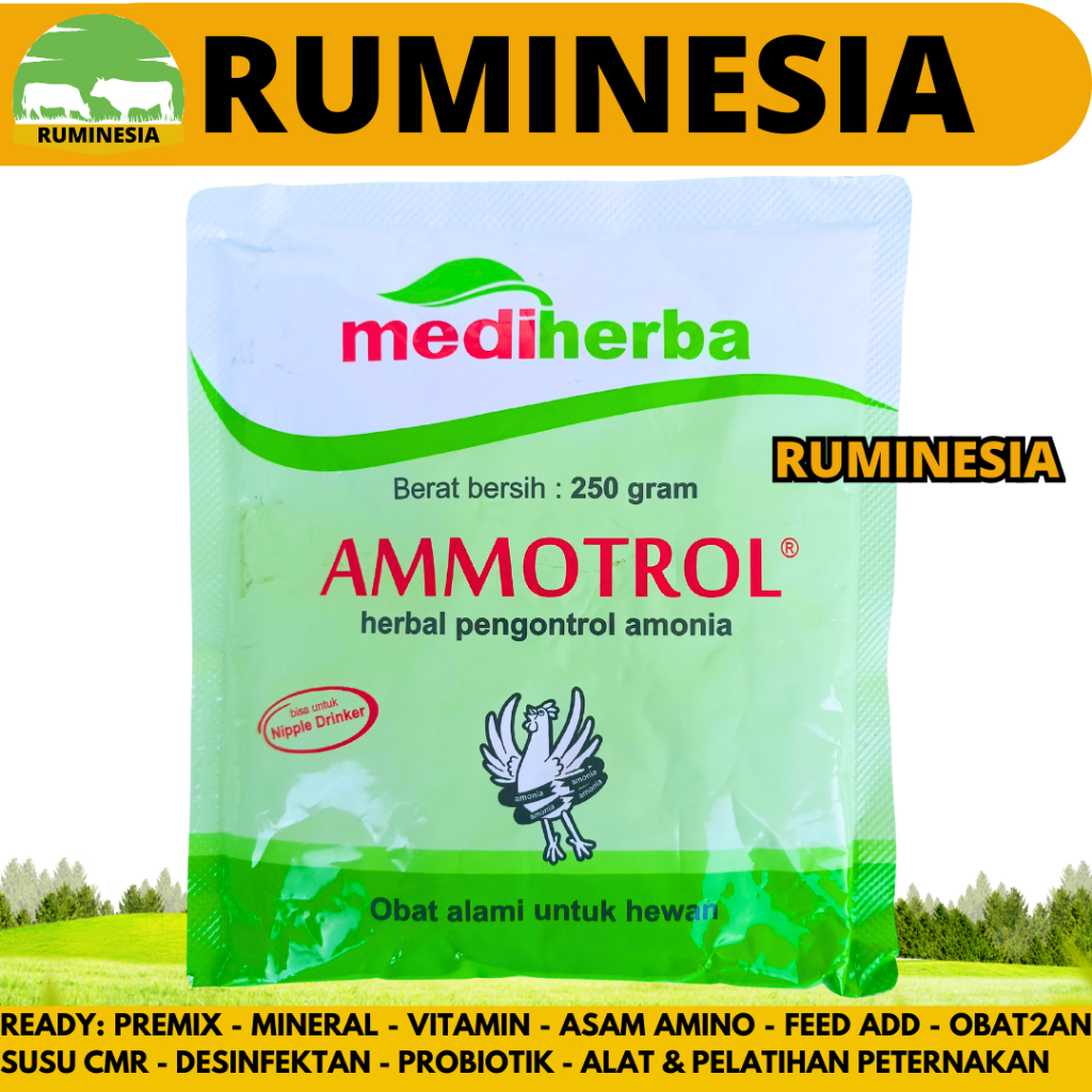 AMMOTROL 250 GRAM MEDION - Obat Herbal Penghilang Bau Kotoran Ayam Sapi Babi Semua Hewan