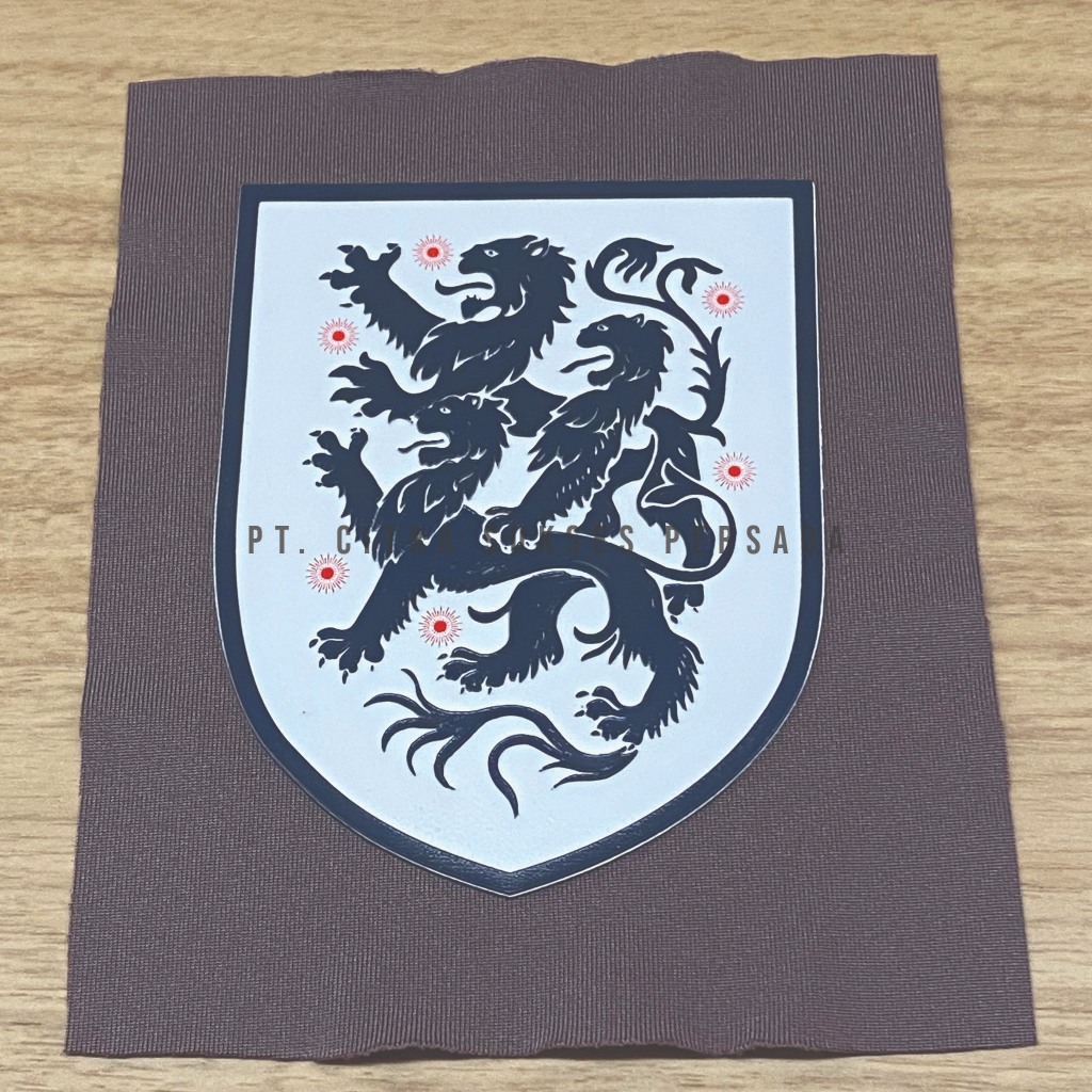 Silicone Transfer Timbul Logo Tim Bola International England