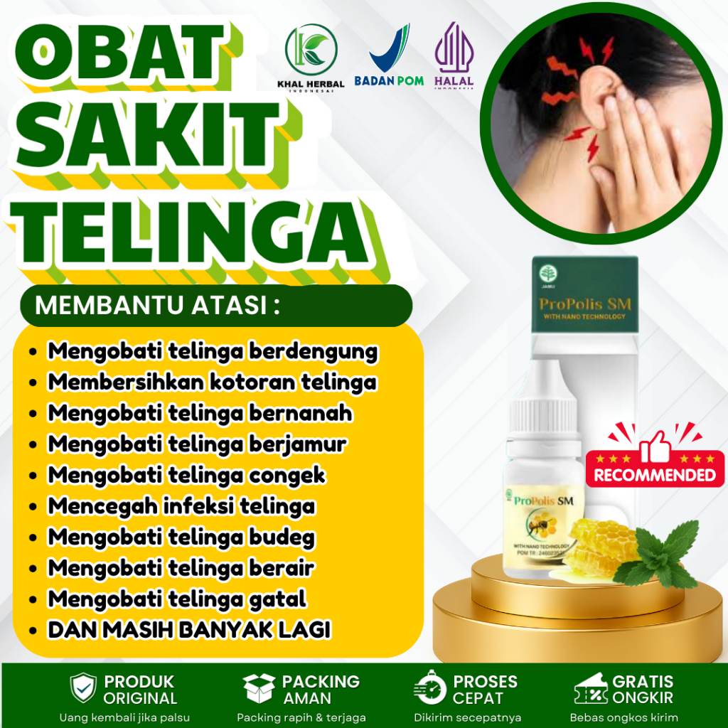 Obat Sakit Telinga, Telinga Bernanah dan bau, Obat Telinga Tuli, Obat Telinga Berair, Obat Budeg Pem