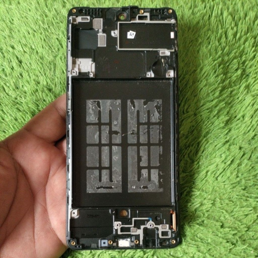 frame Samsung A71 original copotan dan lcd blank