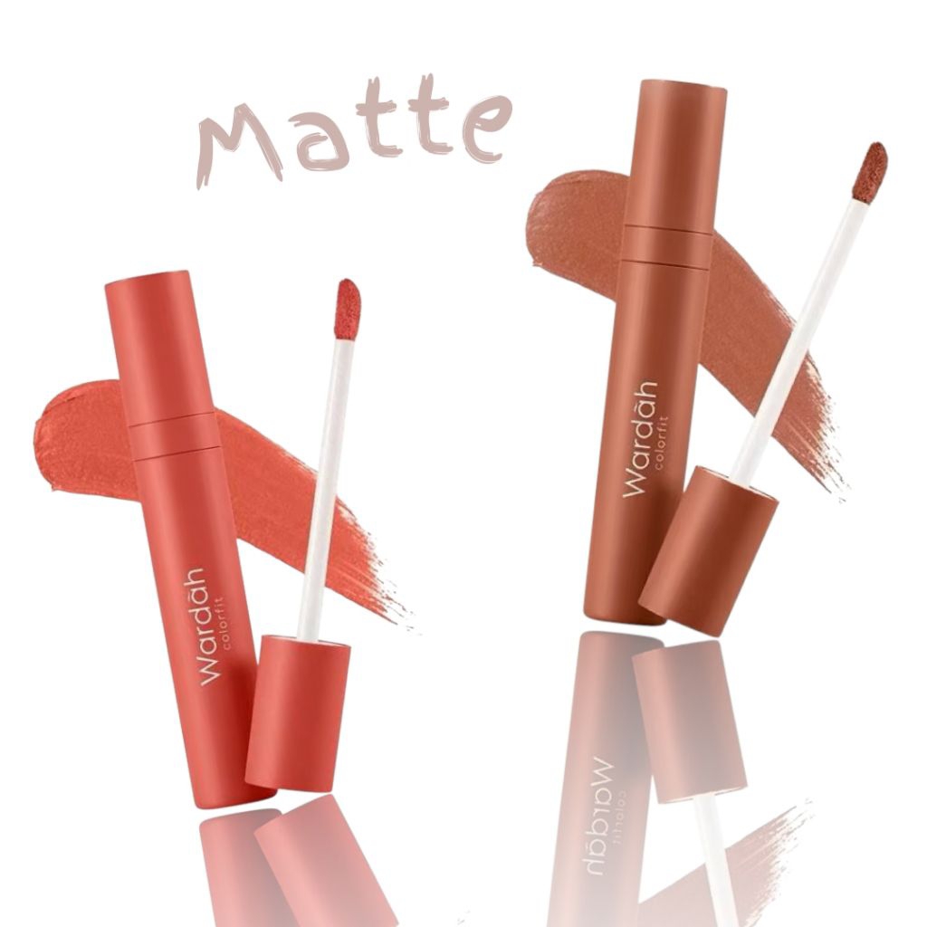 WARDAH Lipstik Liftik Merah Matte Warna Cantik Makeup Bibir Lembab Tidak Luntur Tahan Lama Seharian 