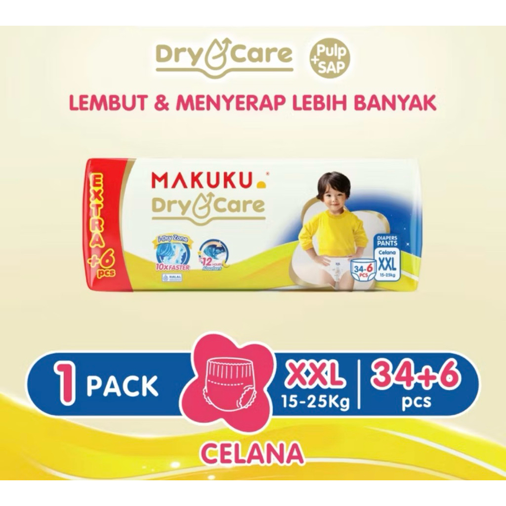 MAKUKU DRY CARE XXL 34+6 CELANA #MAKUKU#POPOK#MAKUKUPEKANBARU#POPOKMAKUKU