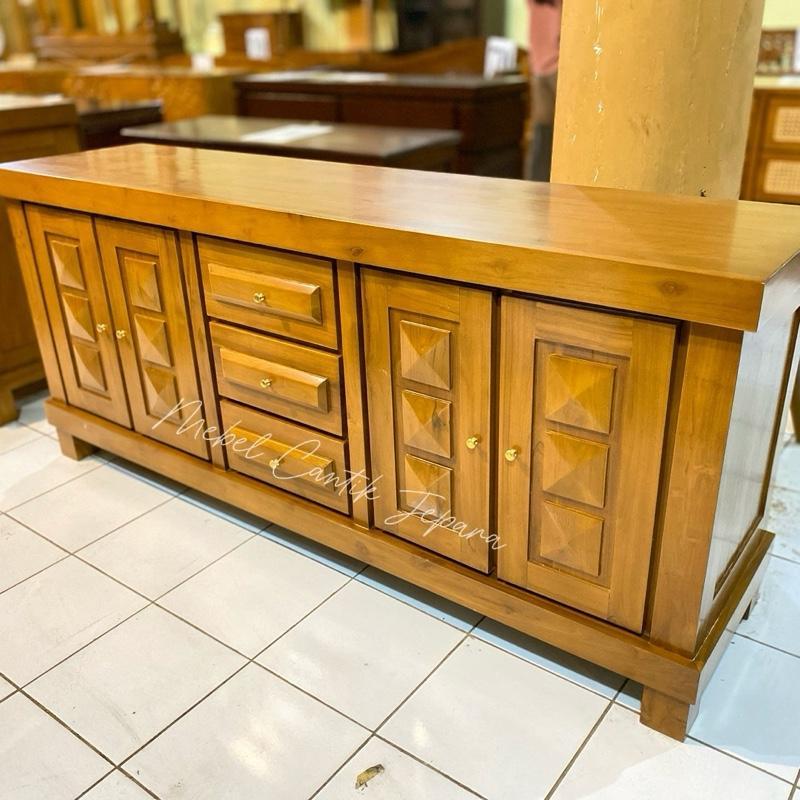 BUFET TV DIAMOND UKURAN 180cm/Meja Tv  Bahan Kayu Jati