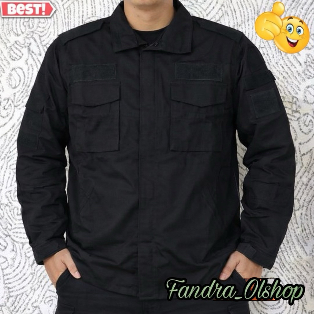 Jaket Hitam Brimob Ripstok Jatah Polri Terbaru. Kualitas Terbaik 