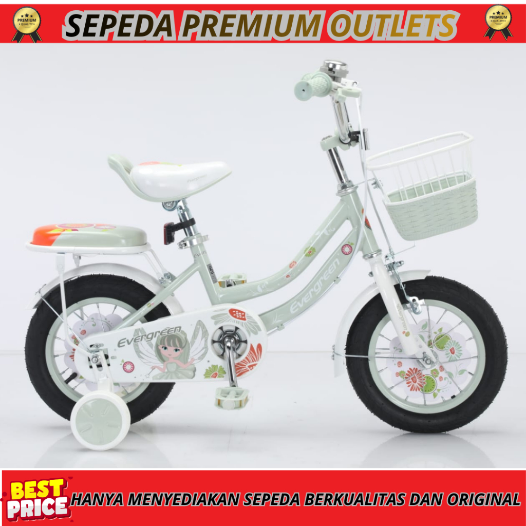 Sepeda Anak Mini 12 16 18 Inch Evergreen Daisy