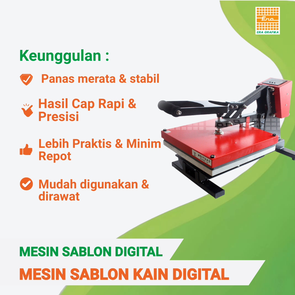 MESIN SABLON DIGITAL | MESIN HEAT PRESS | MESIN PRESS BAJU STANDART