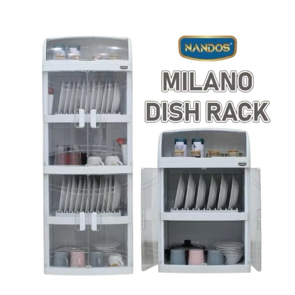 Naiba Milano Nados 4102 / 4101 - Mini Dish Rack NANDOS NAIBA Transparant | Lemari sayur Plastik | Na
