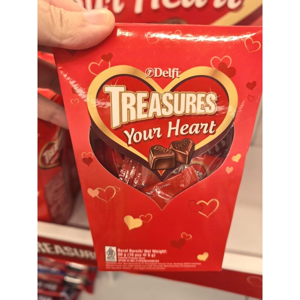 DELFI TREASURE HEART. COKLAT DELFI. VALENTINE COKLAT. COKLAT VALENTINE