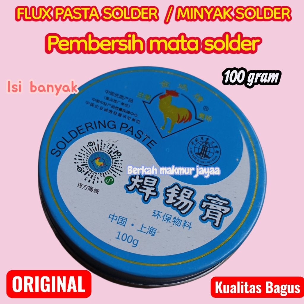 FLUX PASTA SOLDER  / MINYAK SOLDER / PEMBERSIH MATA SOLDER ORIGINAL KUALITAS BAGUS