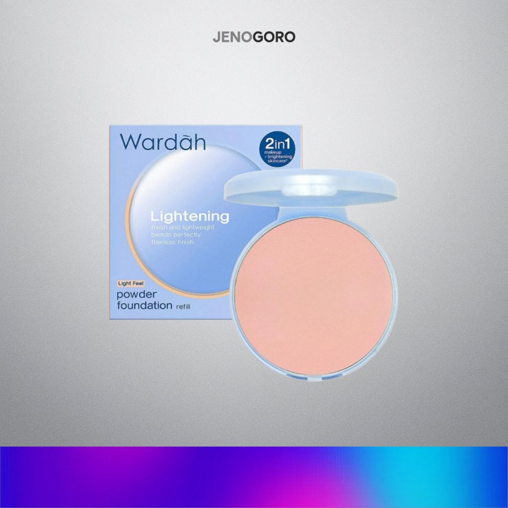 WARDAH Refill TWC Lightening Powder Foundation Light Feel 12g Two Way Cake Bedak Padat Ringan Glowin