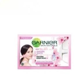 Garnier Sakura White Brightening Whitening Serum Cream 7ml - Krim Siang UV Wajah | Lumea Beauty