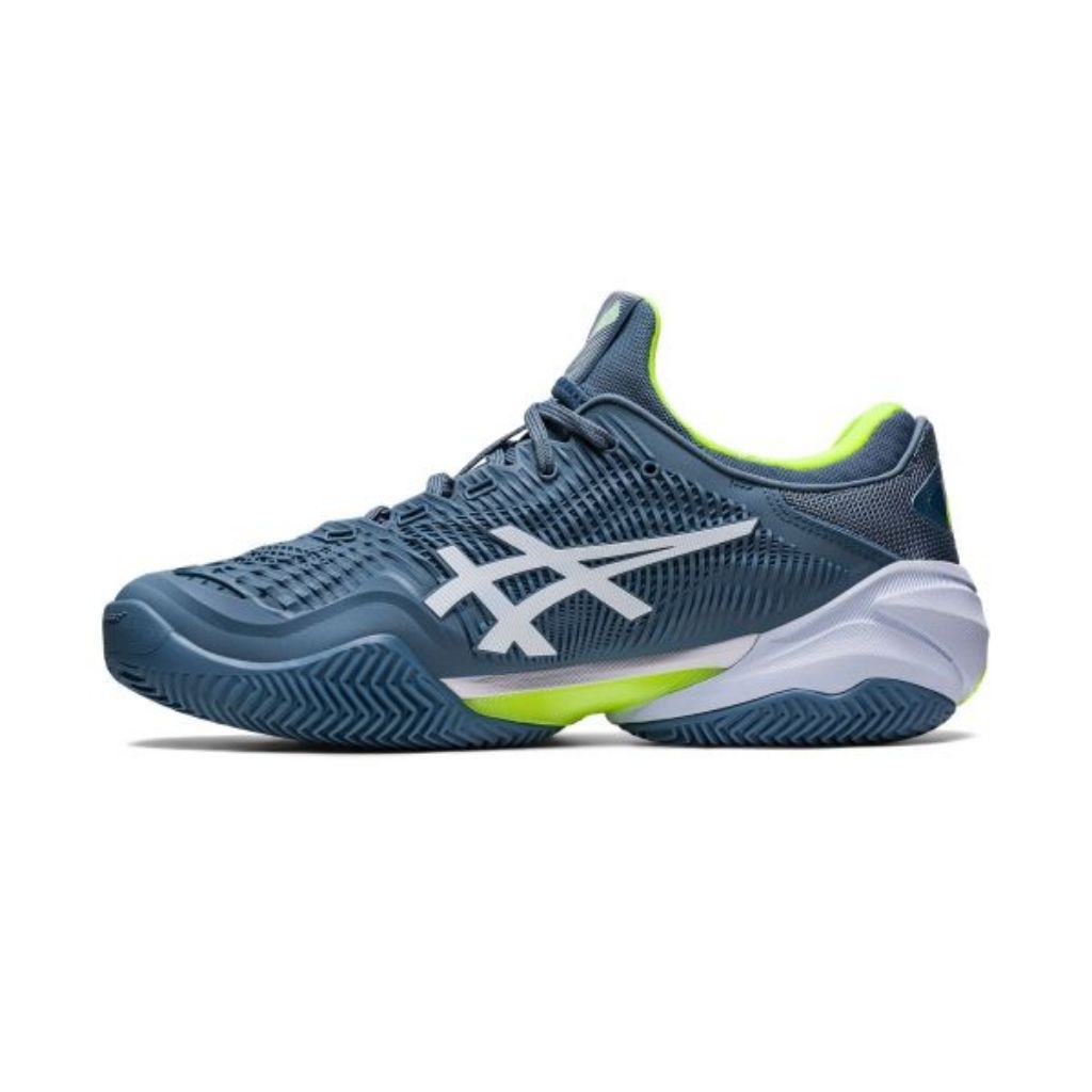 Sepatu Tenis / Padel Asics Novak Court FF 3 Steel Blue / White Green