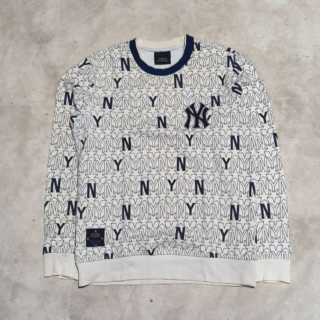Sweater crewneck pria MLB Yankees fullprint