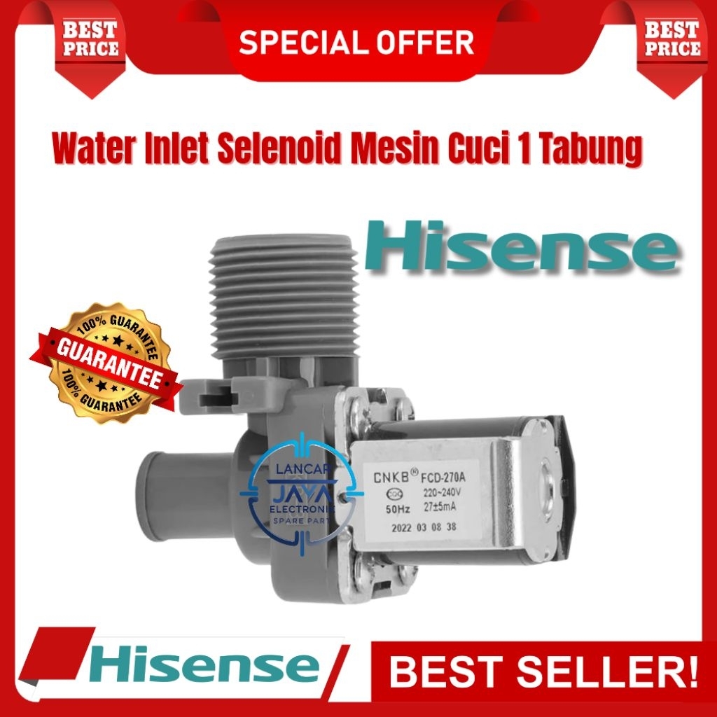 Water Inlet Selenoid Mesin Cuci Hisense 1 Tabung – Katup Air Mesin Cuci Otomatis 1 Tabung Top Loadin