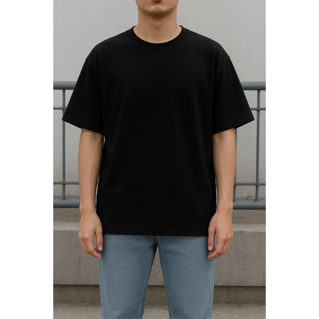 Kaos Oversize polos Hitam Unisex