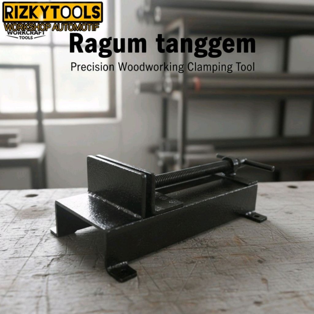 ragum tanggem untuk penjepit pipa as drat dan kayu bahan besi siku panjang 20cm lebar 6,5 cm