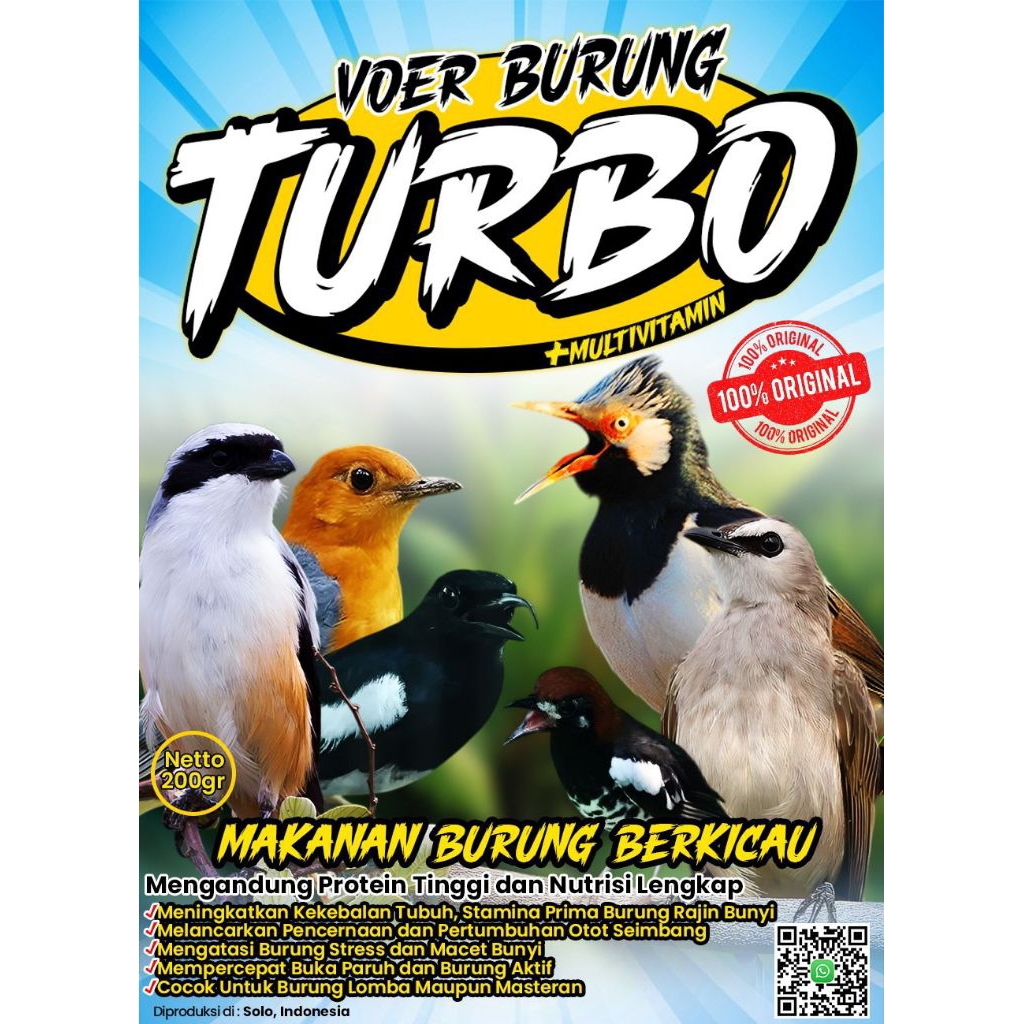 Voer burung tinggi protein, cendet , Kacer , anis