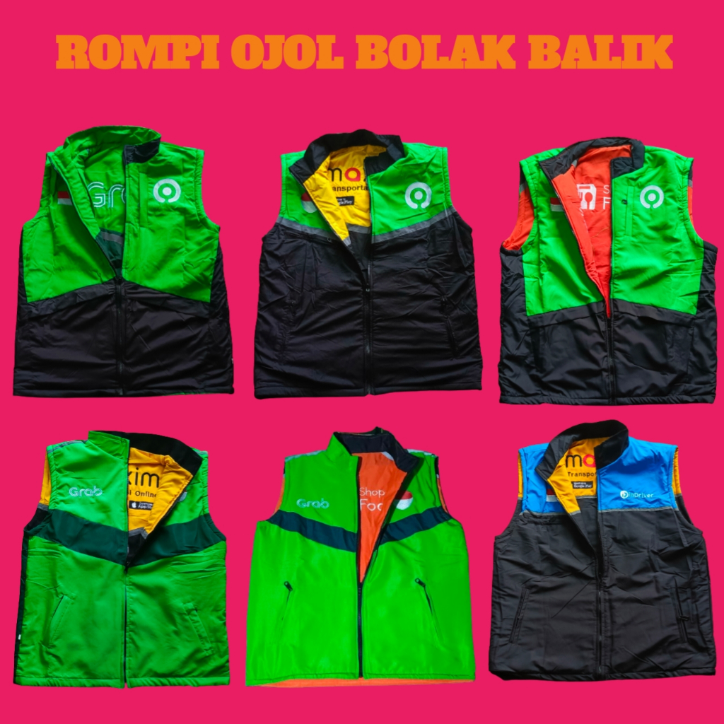 ROMPI GOJEK MAXIM BOLAK BALIK ANTI AIR READY SIZE JUMBO XXL