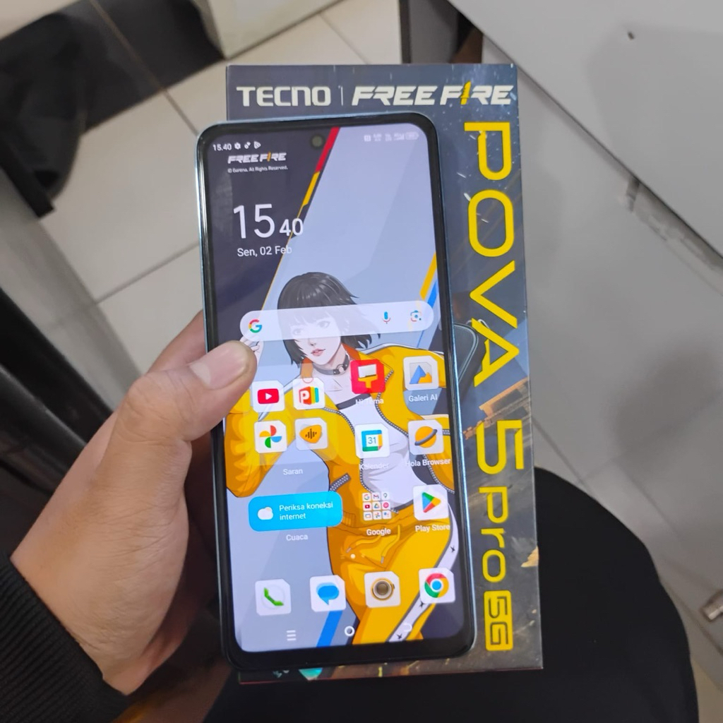 pova 5 pro ram 8/256 second fullset resmi original