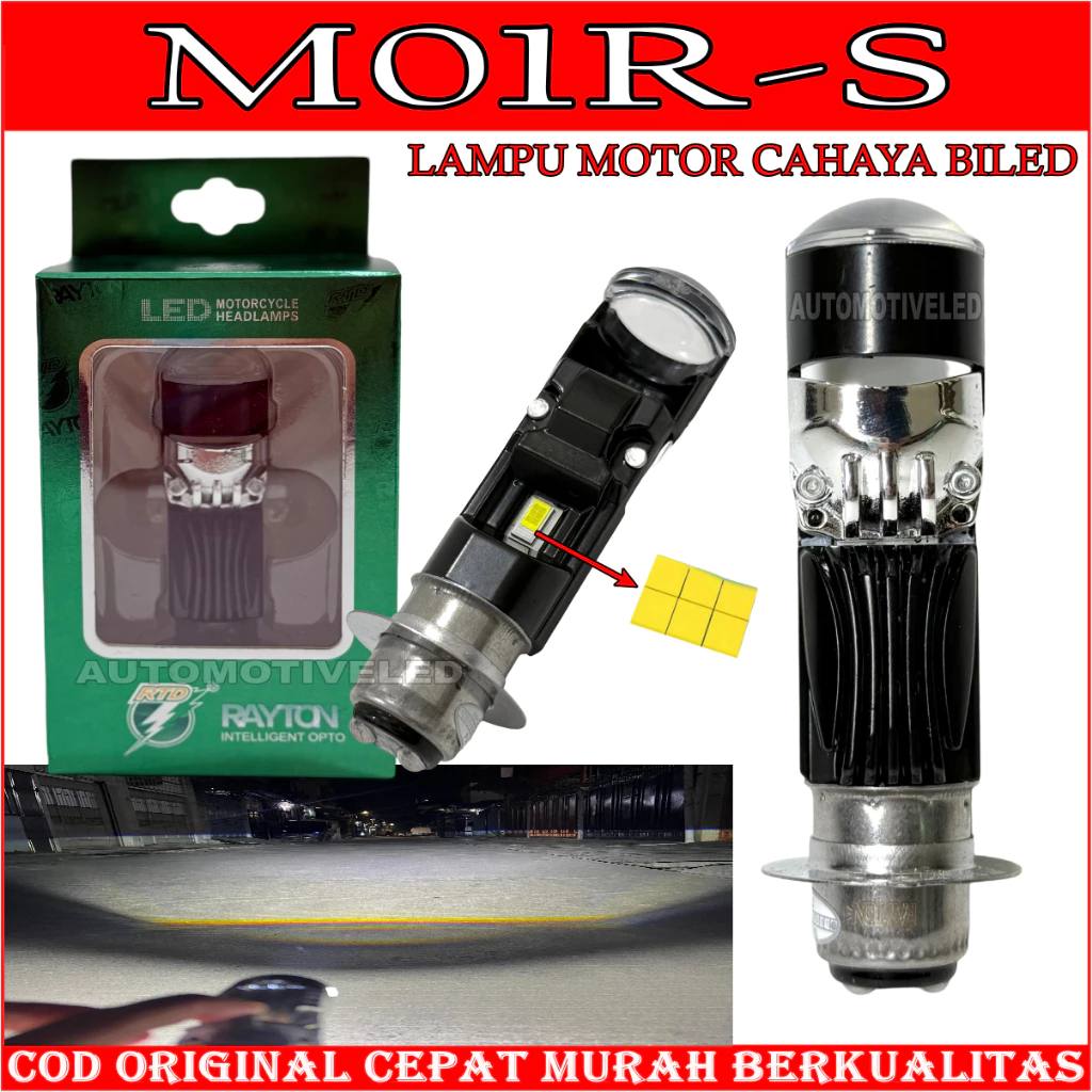 RAYTON RTD LAMPU UTAMA H6 LED MOTOR M01R A DAN M01R B CAHAYA BILED LAMPU MOTOR UNIVERSAL