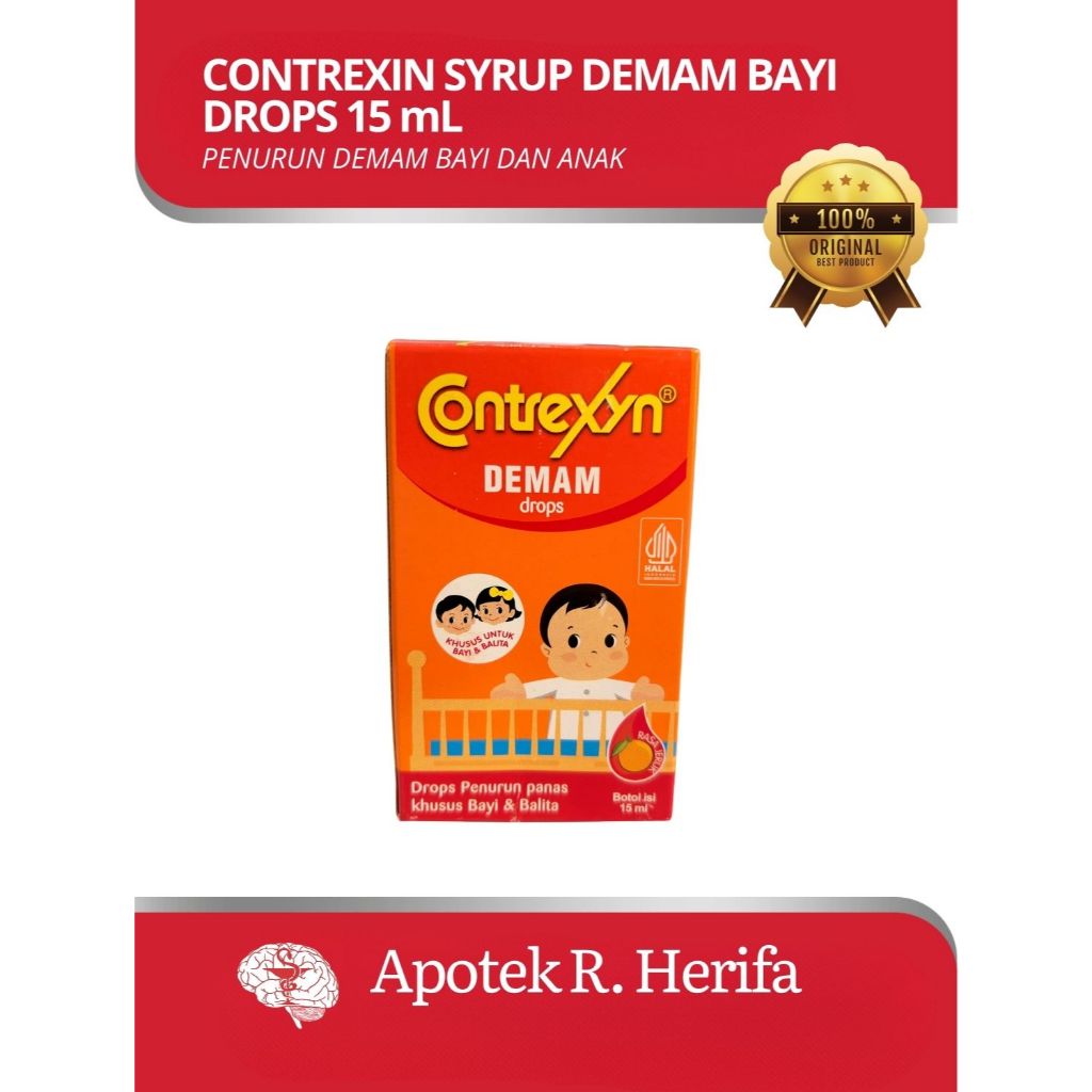 Contrexyn Demam Drops 15ml Sirup Bayi Paracetamol