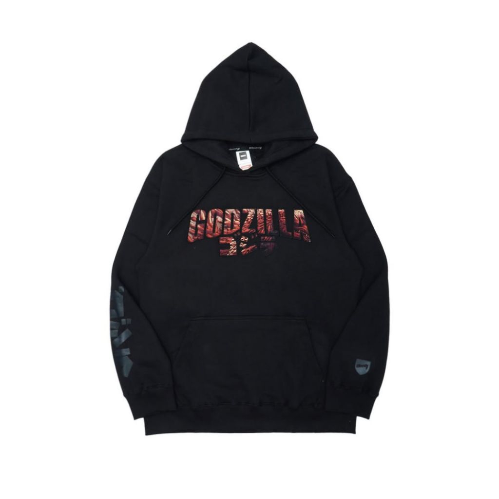 HOODIE SWEATER BLOODS X GODZILLA BLACK ORIGINAL.