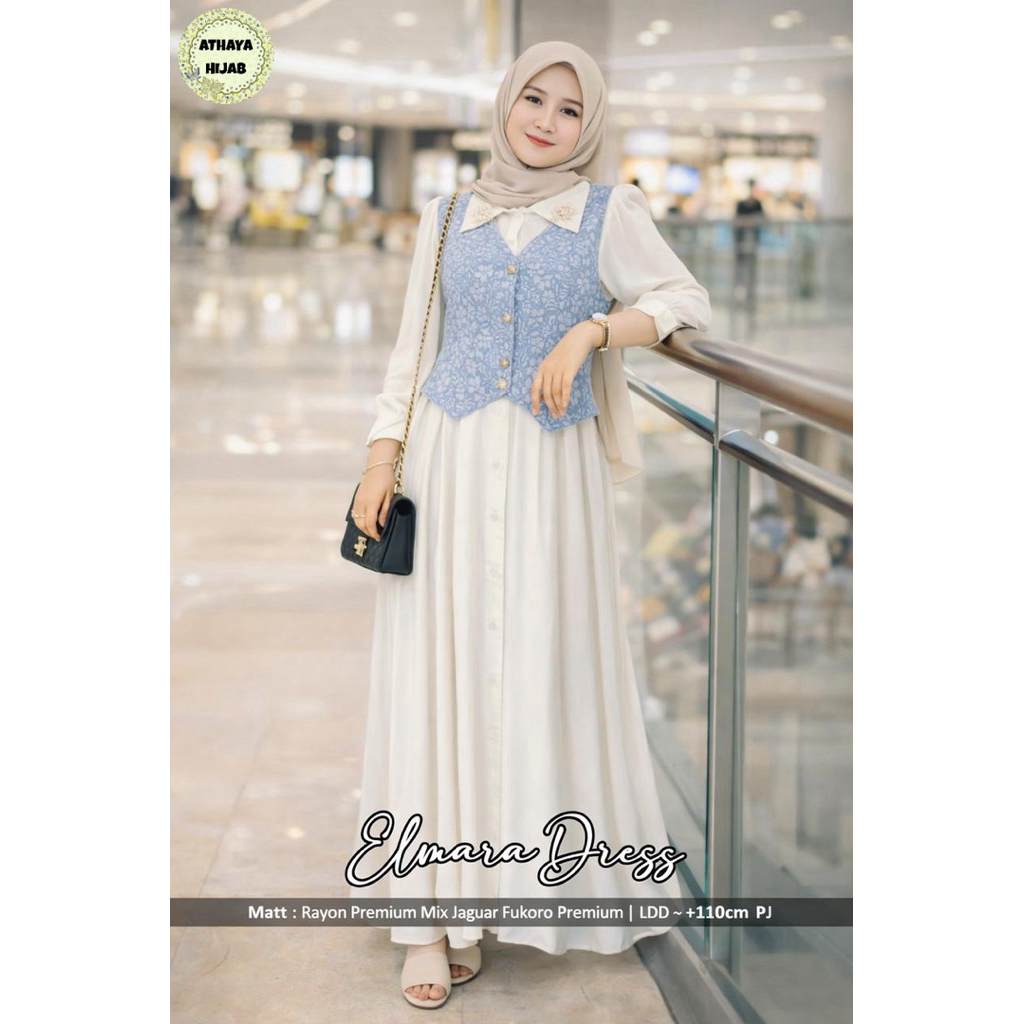 Elmara Dress Gamis Premium by Athaya