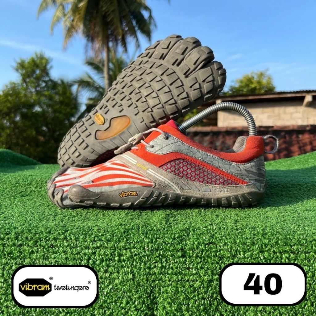 sepatu jari Vibram Fivefingers Spyridon Orange Grey 40