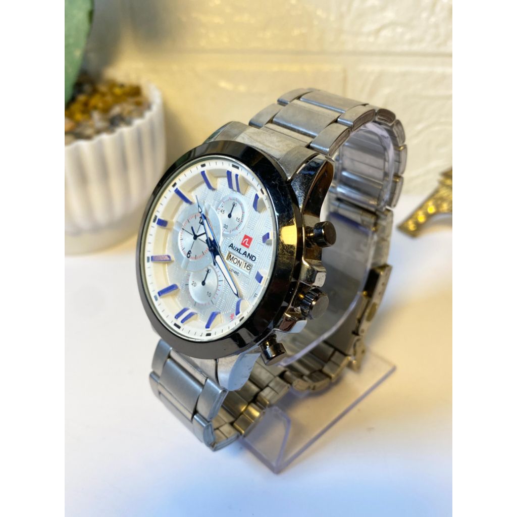 [BISA COD] 5PJ - Jam Tangan AuxLAND LS140C Diameter 4.5mm Tali Stainless Mesin Japan Movement - Fitu