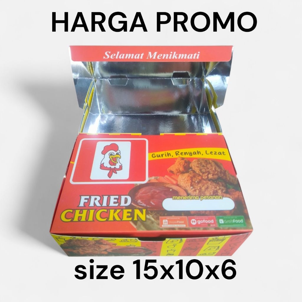 box fried chicken | kemasan fried chicken | bungkus fried chicken