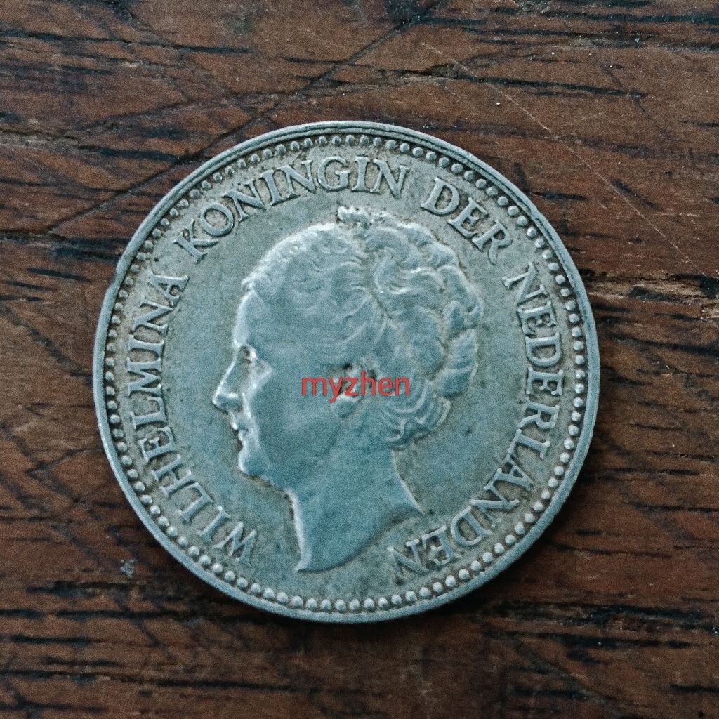 koin perak wilhelmina 0,5G 1930