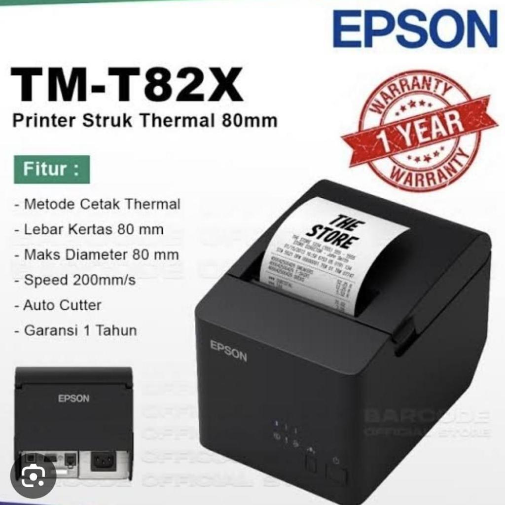Printer Thermal EPSON TMT82X TM-T82X TMT 82X Port USB / LAN / UTP / Serial RS232 Garansi Resmi Print