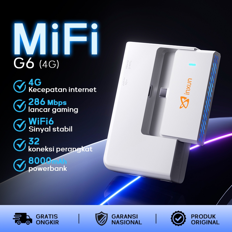 COD Bonus 120GB Inxun G6 PocketWiFi modem wifi xinxun mifi portabel all operator 4G Wireless Adapter