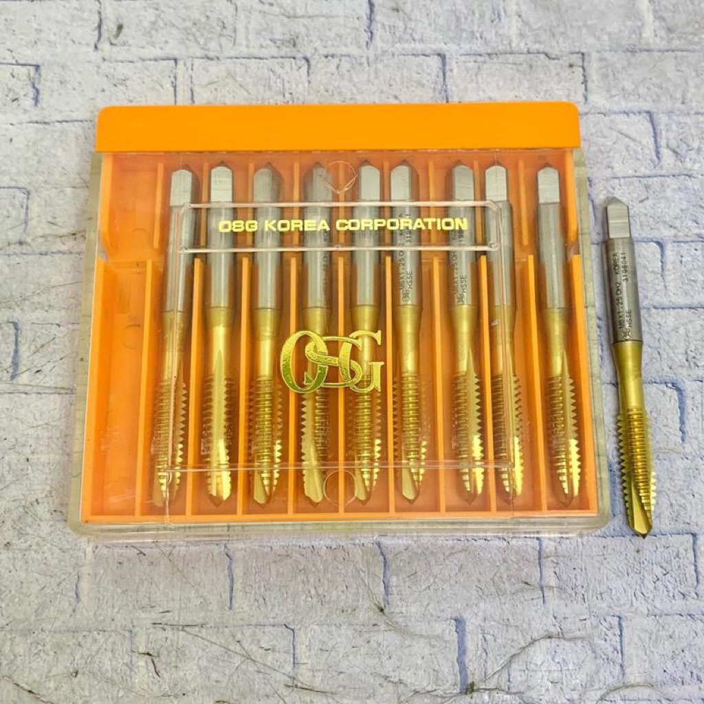 Tap M6 x 1.25 PO tin coating baru..Tap M6x1.25 Lurus