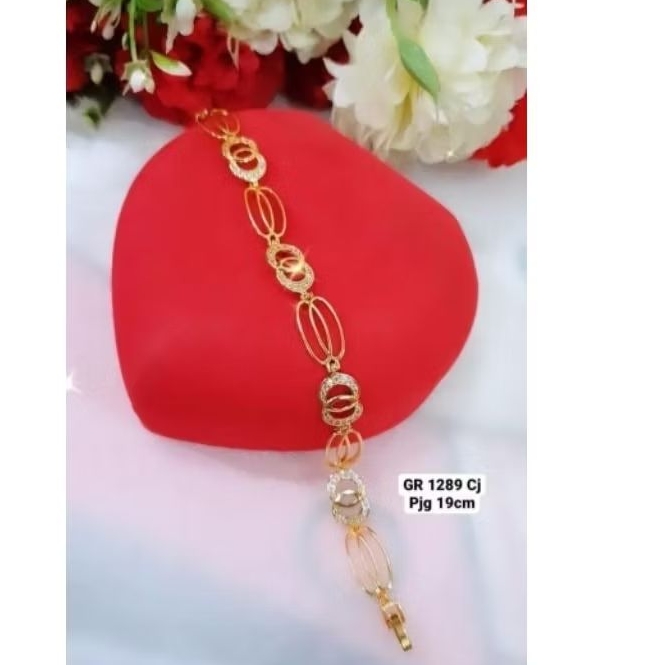 gelang rantai xuping lapis emas