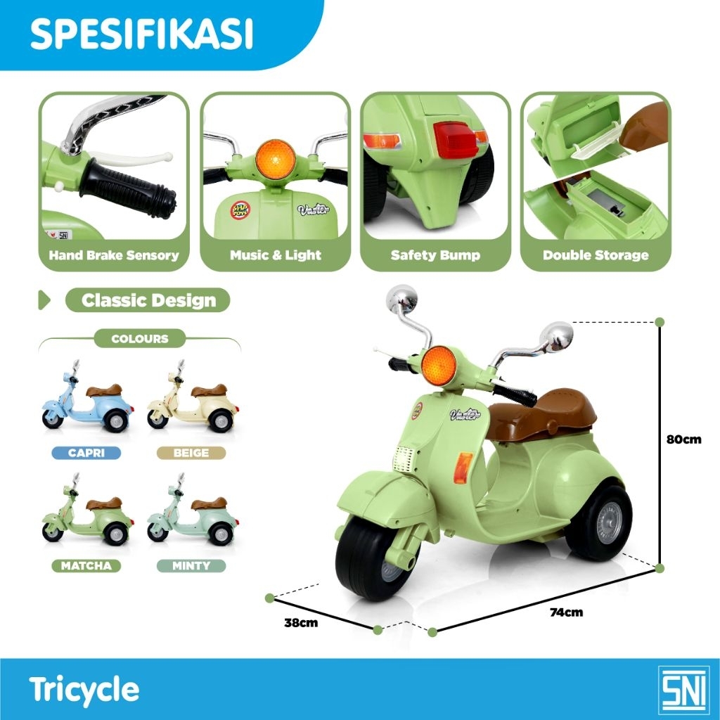 shp mv 616 vespa mainan anak mainan vespa duduk mainan vespa dorong mainan anak ride on scooter doro