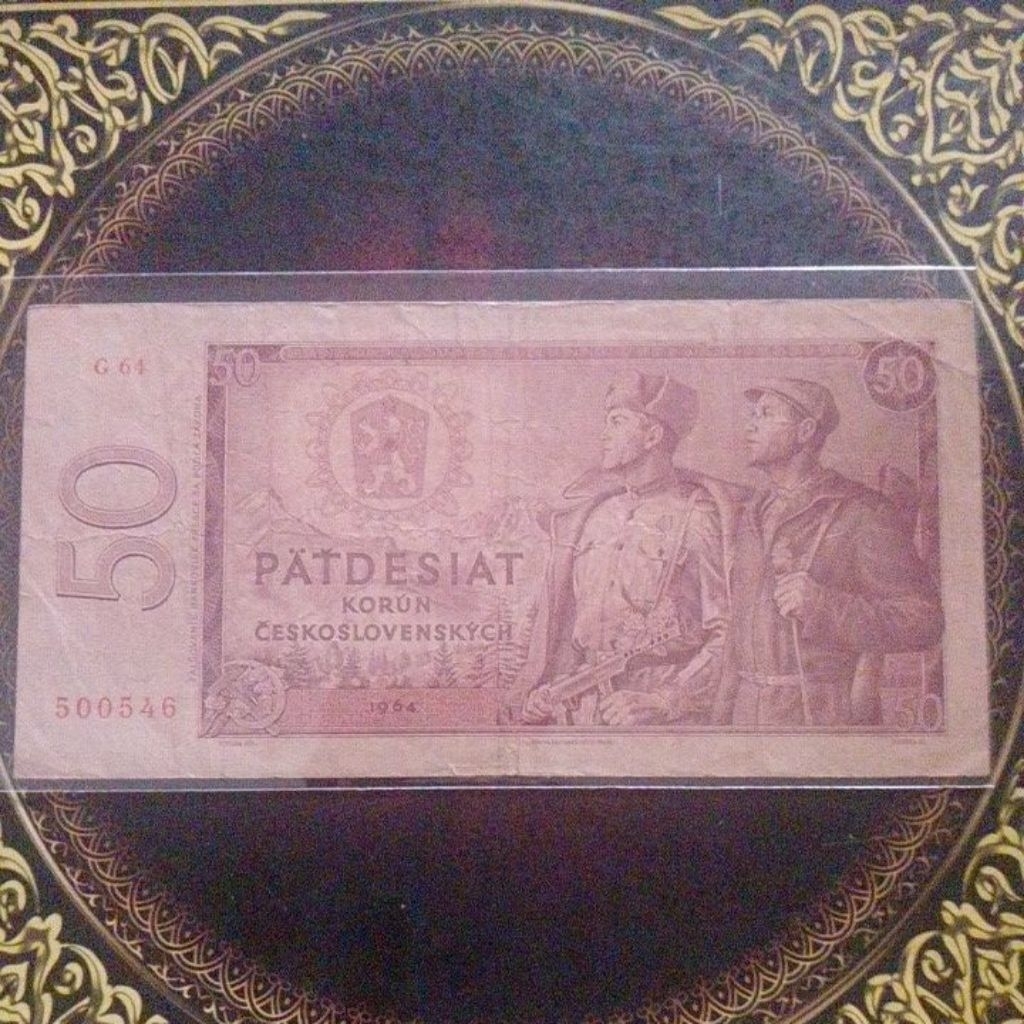 Uang Cekoslovakia 50 korun 1964 vf