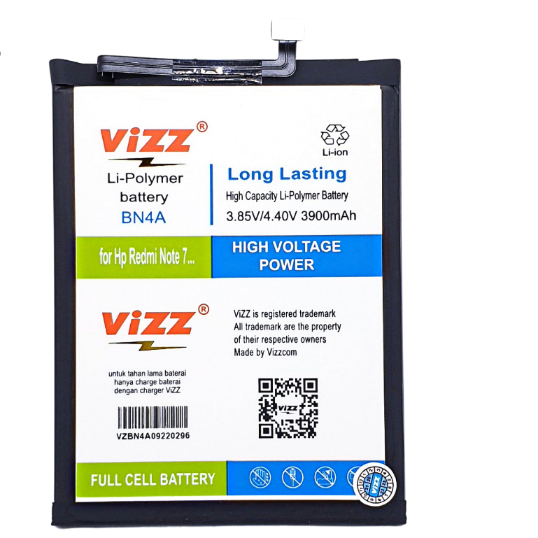 Baterai Vizz  BN4A For Redmi Note 7 Pro Baterai Original Vizz