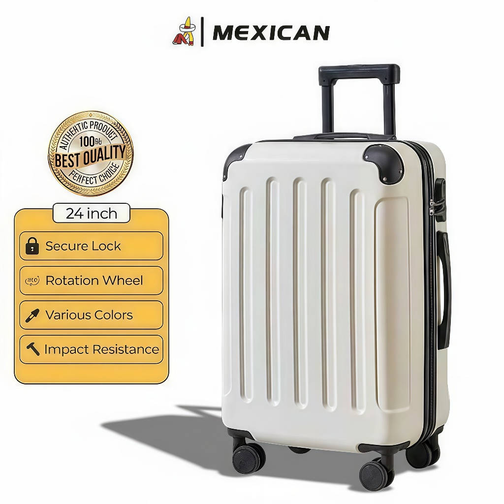 Mexican Koper 24 Inch jumbo 20 / 22 inch Kabin Bagasi Koper Tas Travel Polo besar anak Beroda Empat 