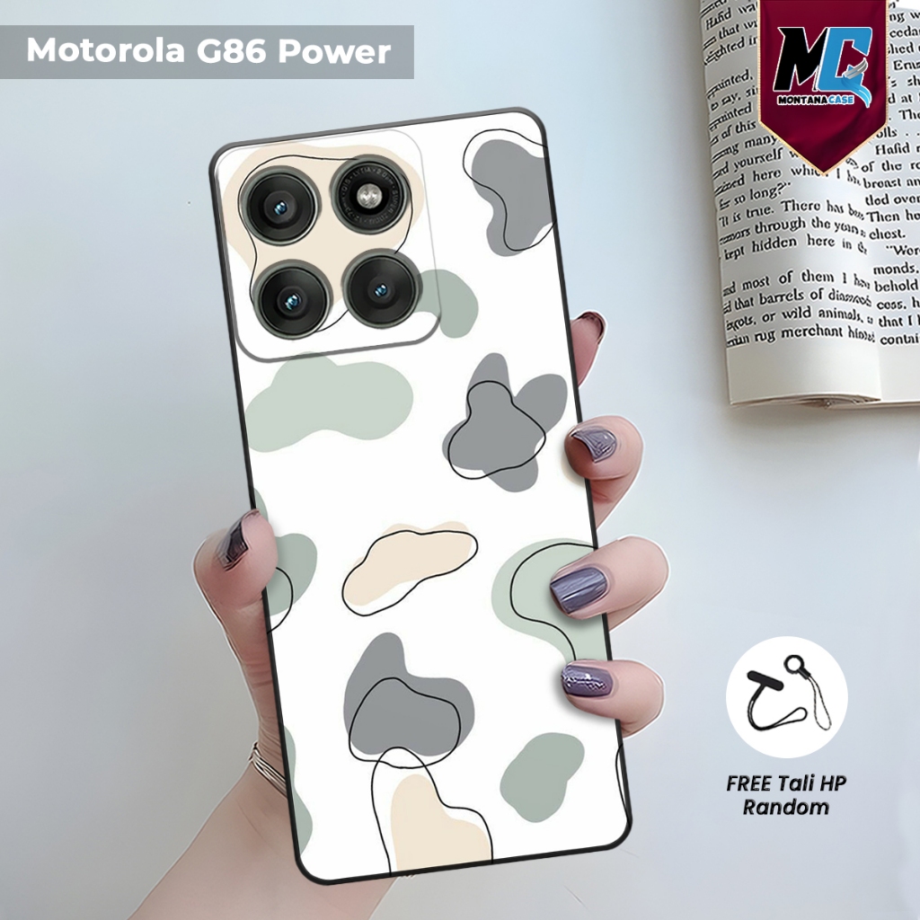 MONTANA | Casing Hp Motorola G86 Power Motif Lucuu Printing UV Gratis tali strap hp | Softcase Lentu